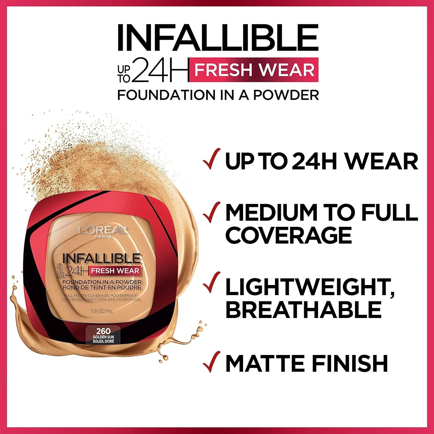 L'Oreal Paris Makeup Infallible Fresh Wear Foundation in a Powder