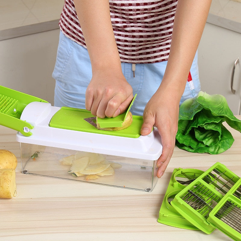 12pcs Set Nicer Dicer Plus Multi-Function Kitchen Too