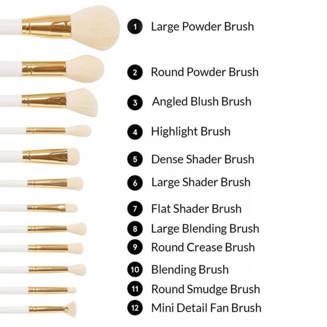 BH Cosmetics There's Snowbody Like You - 12 Pc Brush Set