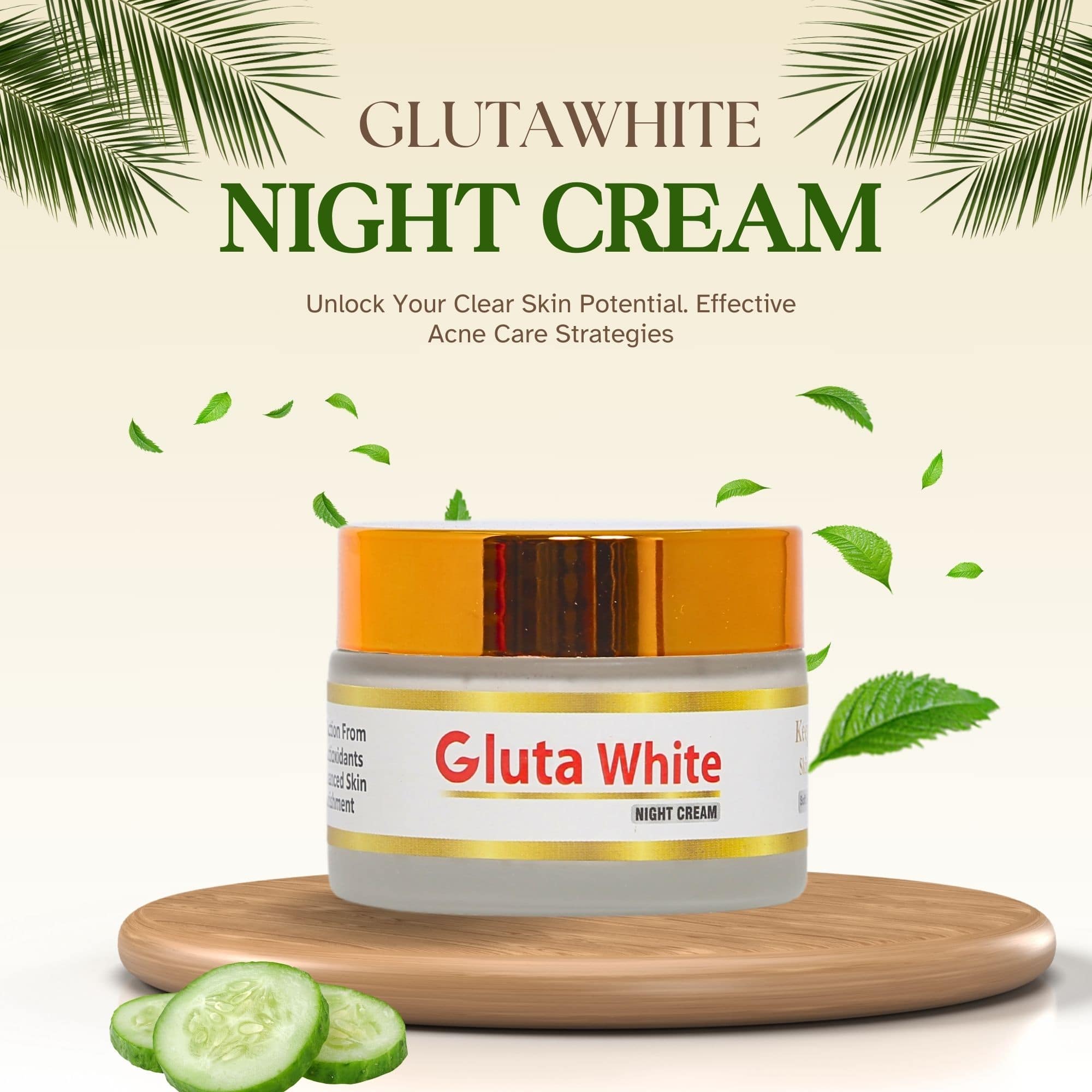 Gluta White Cream for Face Whitening & Brightening