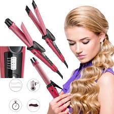 2 in 1 hair straightener comb and curler