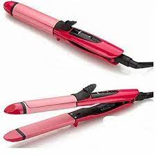 2 in 1 hair straightener comb and curler