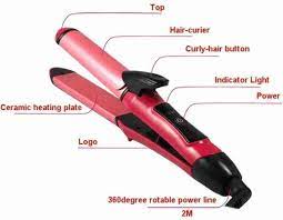 2 in 1 hair straightener comb and curler