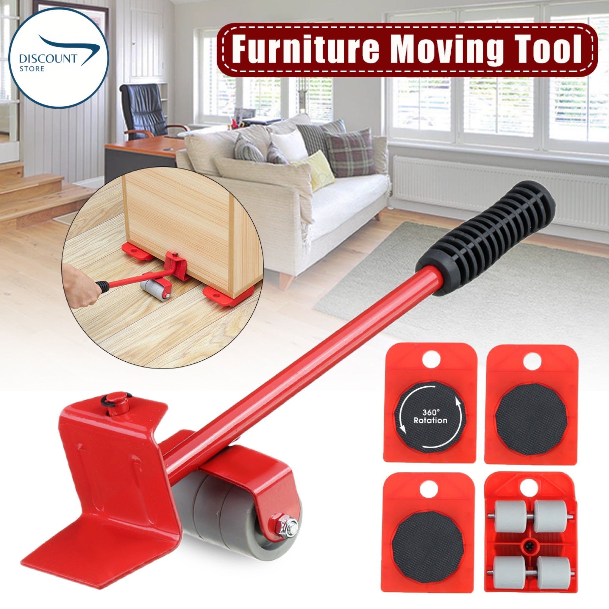 Set of 5 Furniture Lifter Moving Tool - (IMPORTED)