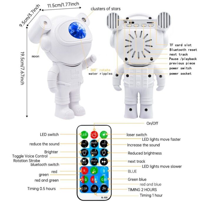 Astronaut Galaxy Projector: Illuminate Your Space Adventure!" 🚀✨