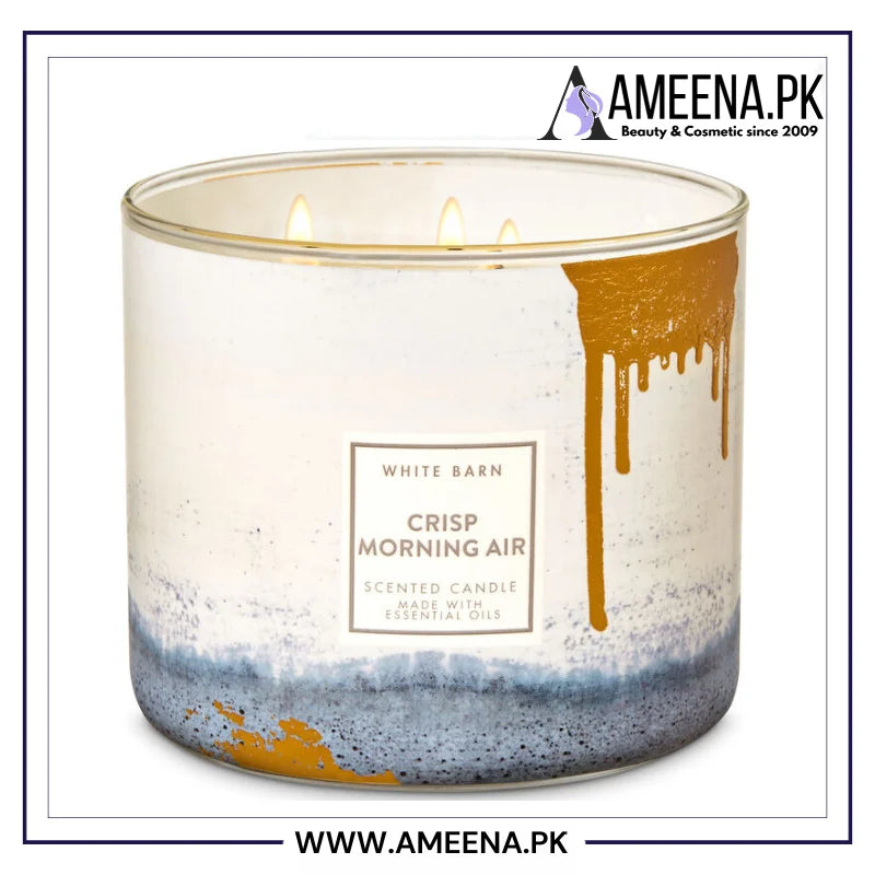 White Barn Crisp Morning 3 Wick Scented Candles